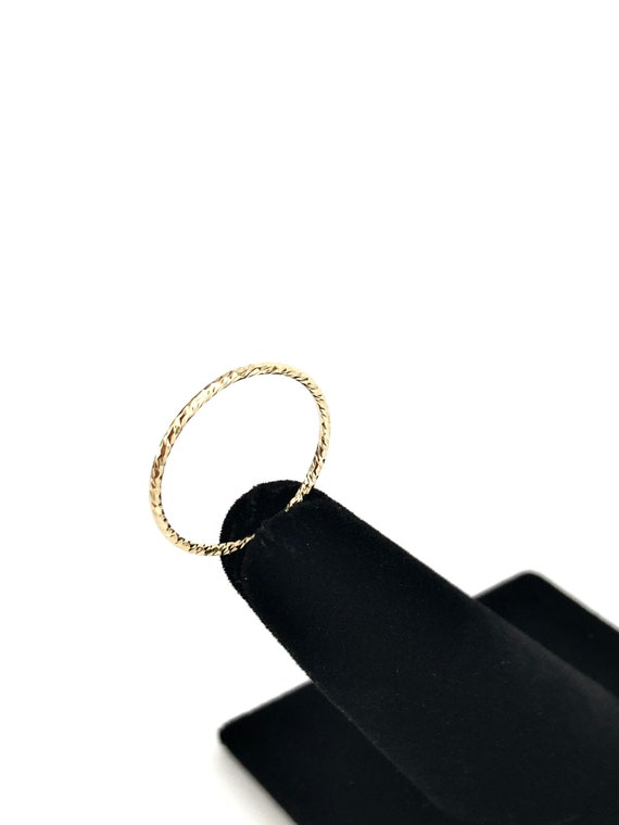 Sparkle Stacking Ring Size 6 14KGF Sku#405R6P1