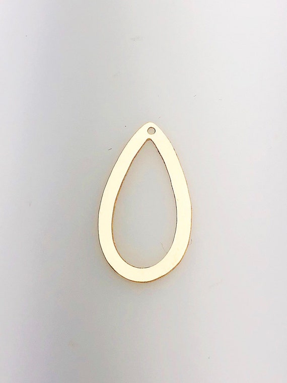 14K Gold Fill Decorative Cut Out Drop Charm w/ Ring, 14.3x25.4mm, Made in USA - 2329