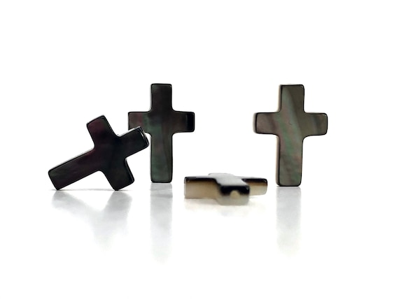 Black Tahitian Mother Of Pearl Cross Sku#M389
