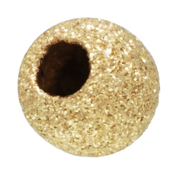 2.5mm Stardust Bead 0.8mm Hole,  14k gold filled. Made in USA. #4004725S