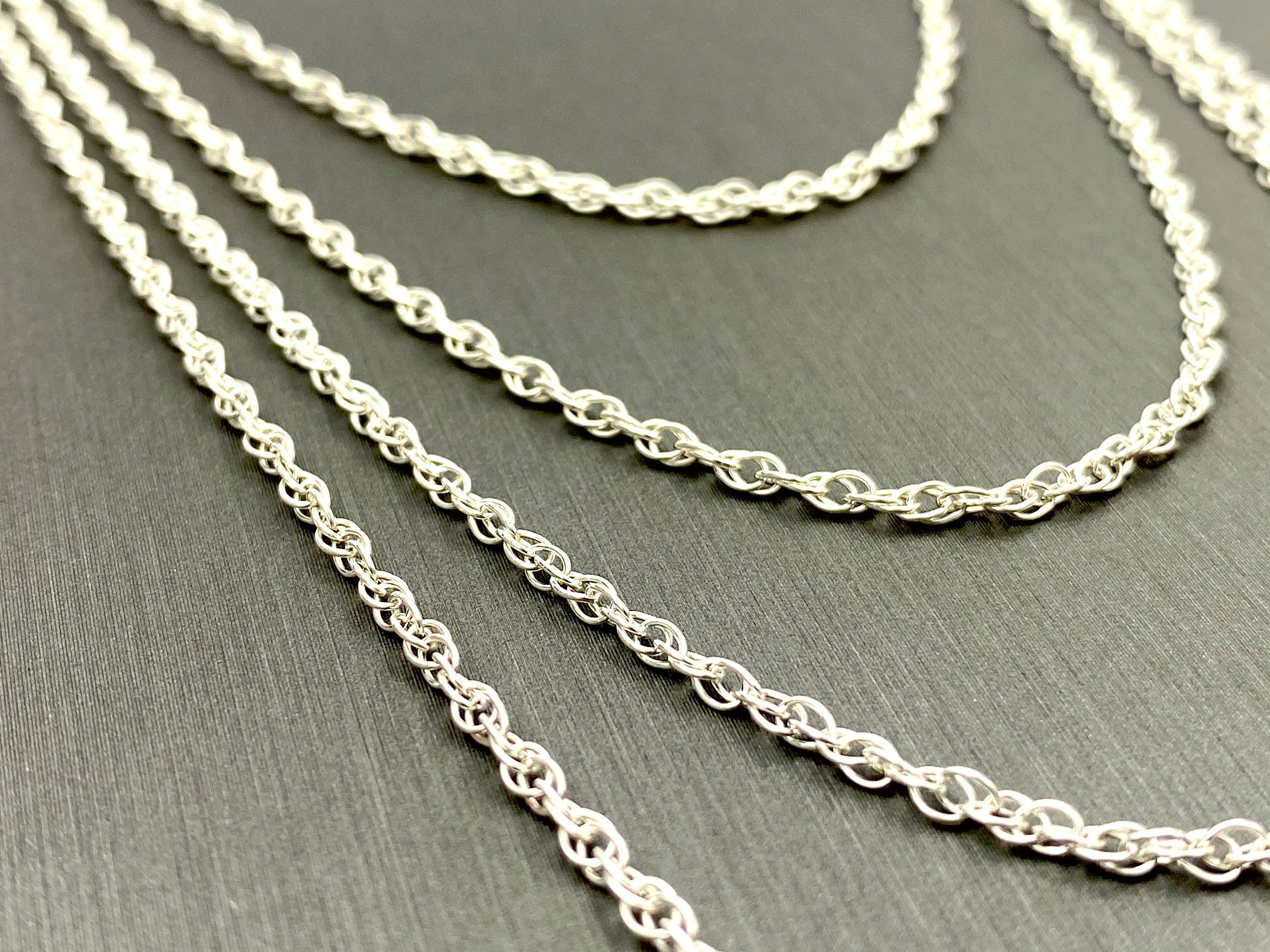 Sterling Silver Double Rope Chain 18” 20” 22” 24”, Sku15R