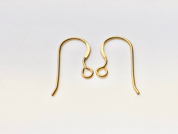 14KGF ear wire flat with no loop , 14K gold filled , sku# 439-C(025)