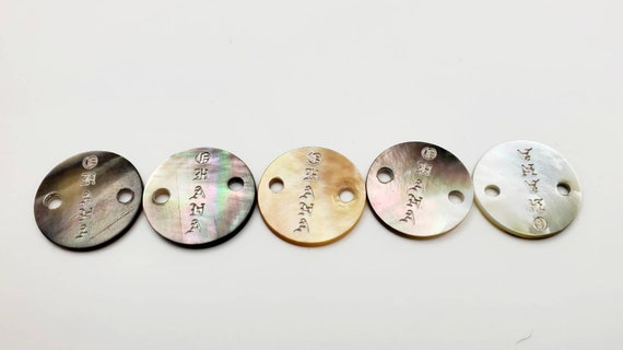 Mother Of Pearl "Ohana" Coin Shells, Abalone Coin Beads, Abalone Shells.