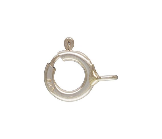5.5mm Spring Ring Light w/ Closed Ring, Sterling Silver. Made in USA. #5002355CL