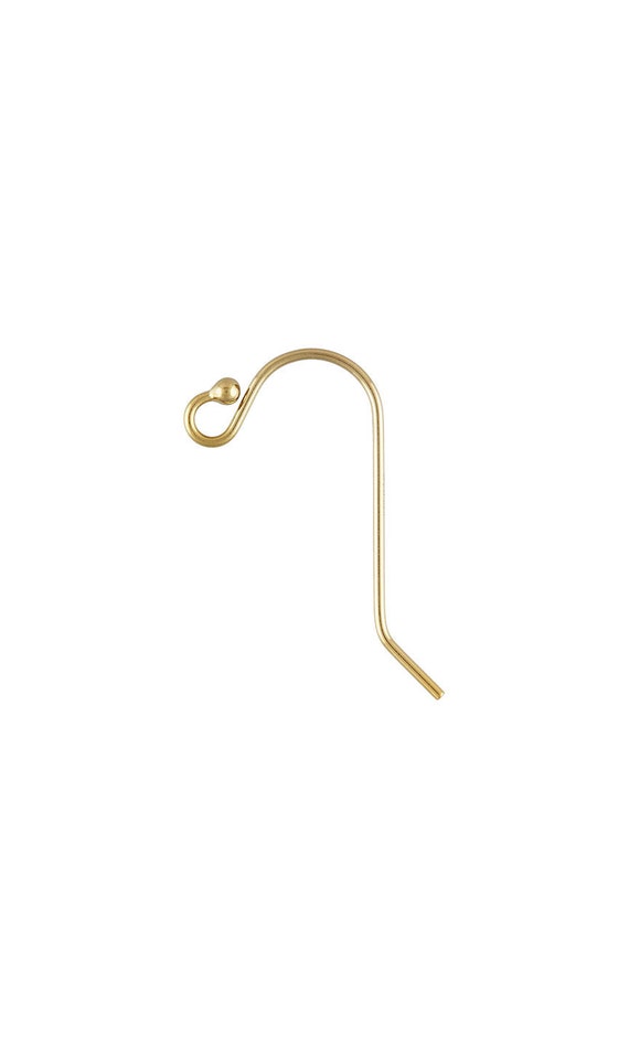Ball End Ear Wire 13.0x20.0mm (0.66mm),  14k gold filled. Made in USA. #4006393