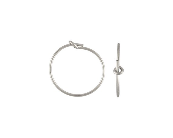 Wire Beading Hoop, .70x15.0mm, Sterling Silver. Made in USA. #5011802