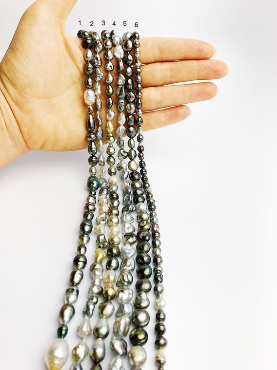 Keshi Tahitian Pearl Strands (338 No. 1-6)