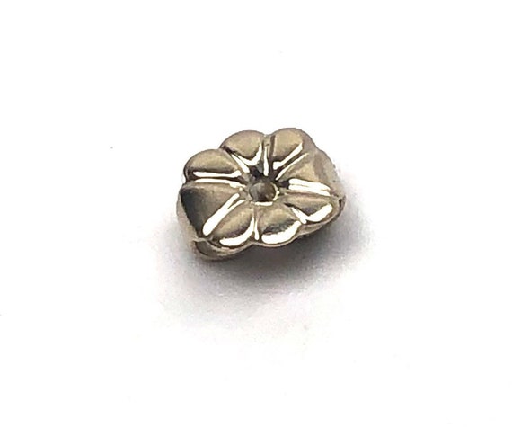 14K solid white gold earring backing, SKU# 20-27-601