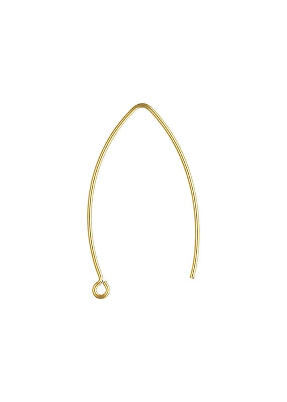 32.0mm V Shape Ear Wire .030" (.76mm), 14k gold filled. Made in USA. #4006456