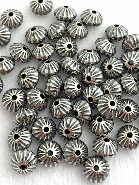 Corrugated Saucer Bead w/1.5mm Hole