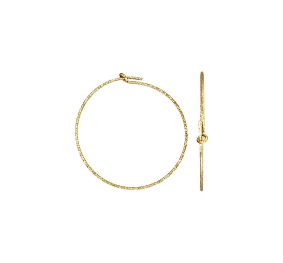 Sparkle Wire Beading Hoop Earrings