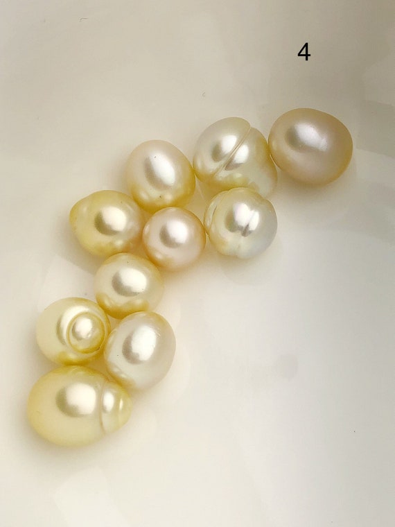 10 perles - Perles de de de SouthSea de Birmanie - couleur naturelle - 9 à 13mm (#530 n ° 1-6) b85133 10 perles - Perles de de de SouthSea de Birmanie - couleur naturelle - 9 à 13mm (#530 n ° 1-6) b85133