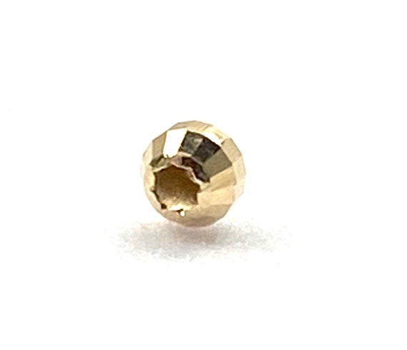 14K solid yellow gold bead, SKU# 1004920D