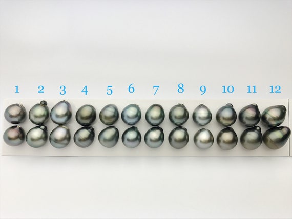 13mm Tahitian Loose Matched Pearls, Drop (162)