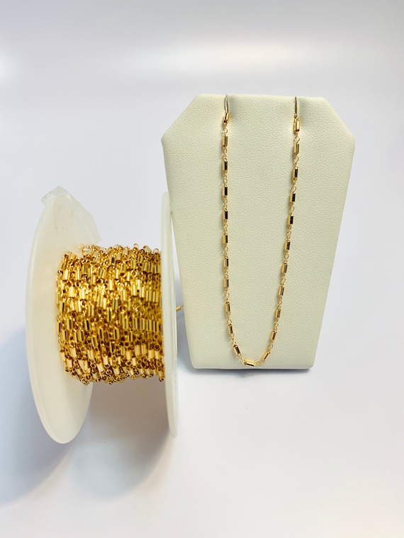 1x3mm Bar Chain 14k Gold Filled. Made in USA. SM1121