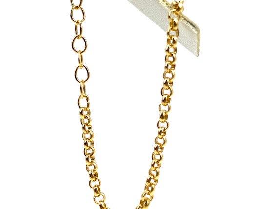 14KGF 6.5inch 2.5mm Rolo Chain w/ 1 inch Extender , Sku#401239665LX