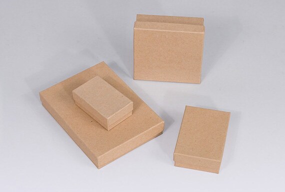 100 Pcs 8" x 2" x 1" Brown Kraft Jewelry Boxes, Cotton Filled, Sold By The Case, 100 Quantity, Bulk Pricing Available - BX2782-K