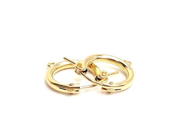 14KGF Hoop Earrings , Sku#090C001JR