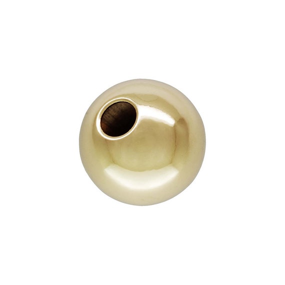 8.0mm Bead 1.8mm Hole, 14K Gold Filled, Made in U.S.A., #4004780