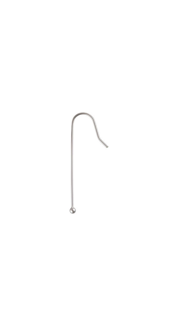 2.0mm Ball Stacking Ear Wire (0.69mm), Sterling Silver. Made in USA. #5006429