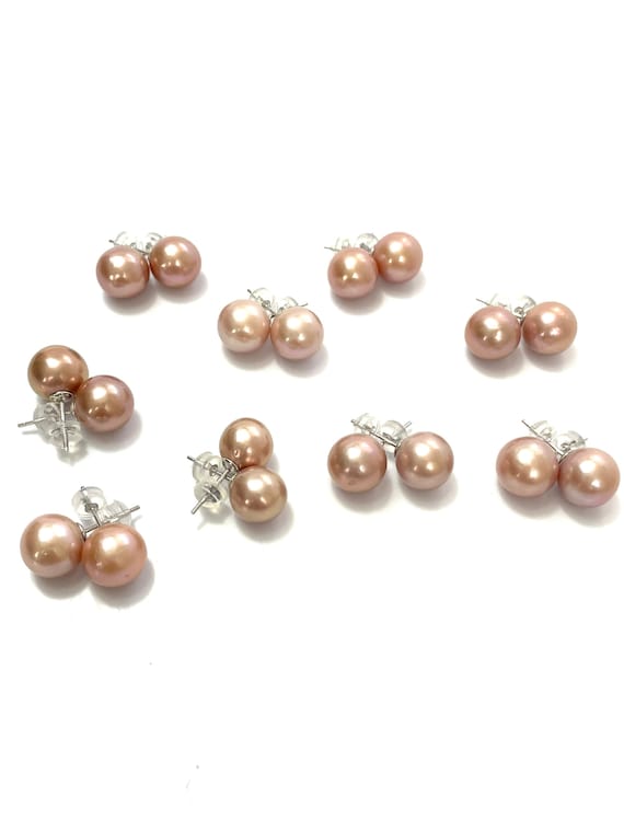 Edison pearl earring studs, SKU#3010