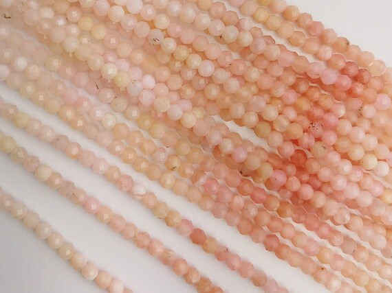 HALF OFF SALE- Pink Opal Beads, Full Strand, Semi Precious  Gemstone , 13"
