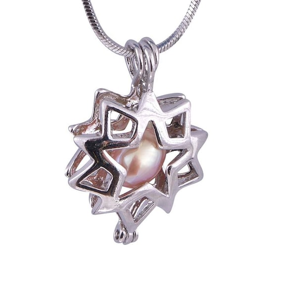 Cage Pendant for 6 mm to 6.5 mm Loose Pearl Star 2 (CP14)