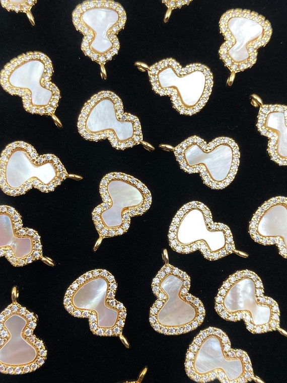 Stunning 14KGF mother of pearl abalone charm, SKU#M1060
