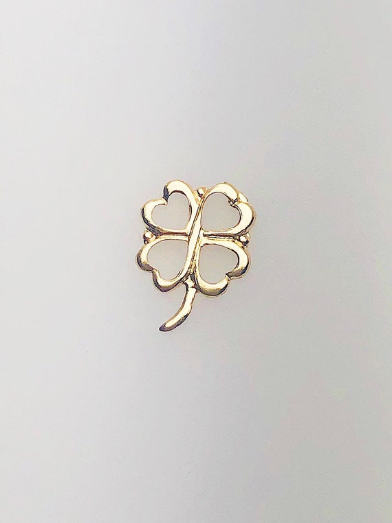 14K Gold Fill Four Leaf Clover Charm, 7.7x10.1mm, Made in USA - 488