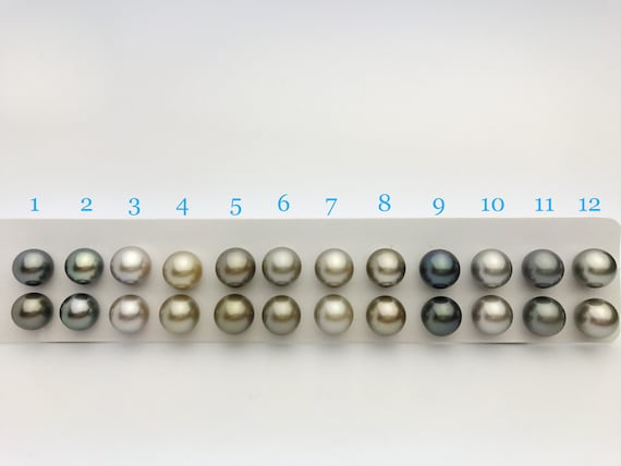 12mm Tahitian Matched Loose Pearls, 12mm Round (173)