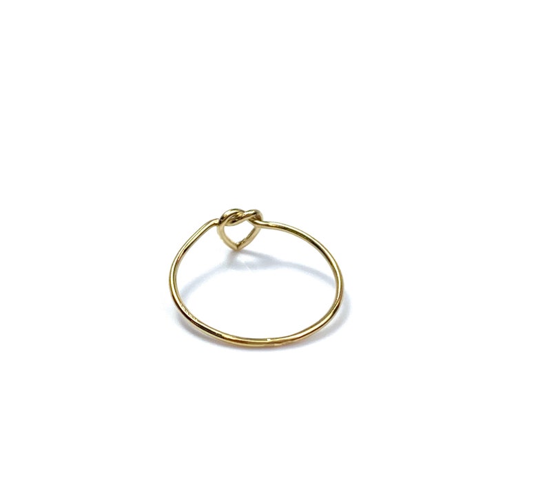 Sku#405K1HR7 Beautiful 14KGF single heart knot ring 14K gold filled
