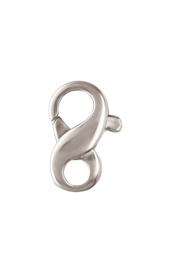 Infinity Clasp (7.0x13.0mm), Sterling Silver. Made in USA. #5002084