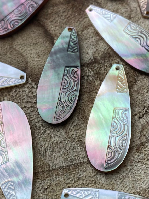 Half Carved Mother Of Pearl Shell, Sku#M2220