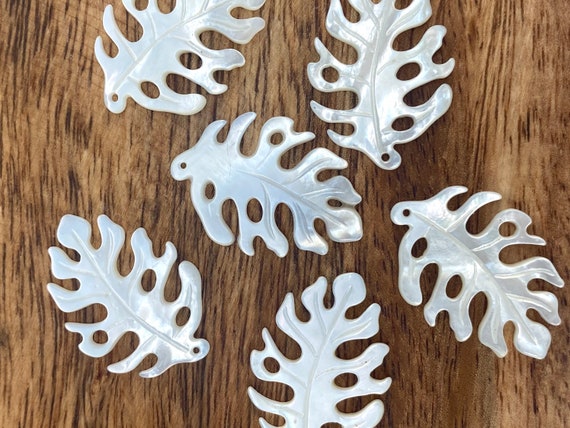 Mother Of Pearl Leaf White Shell, Sku#M101-2