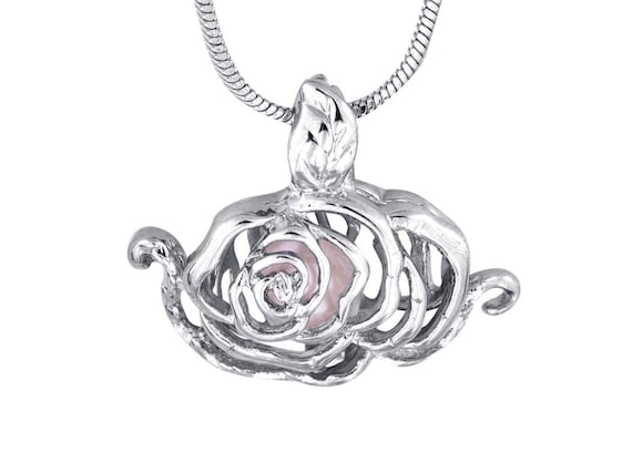 Cage Pendant for  5mm to 7 mm Loose Pearl Rose 2 (CP31)