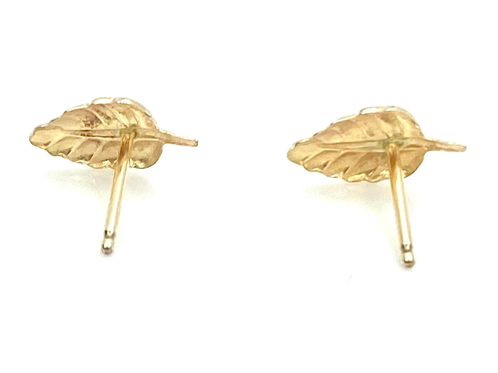 14KGF Leaf Studs , Sku637-4 - Etsy