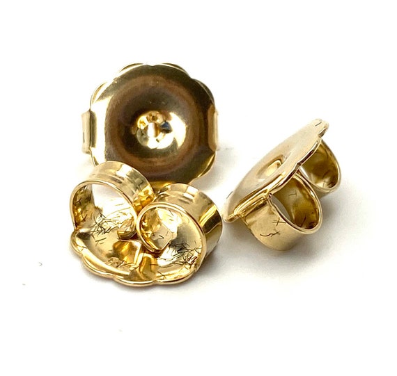 14K solid yellow gold earring backing, SKU# 11-27-20