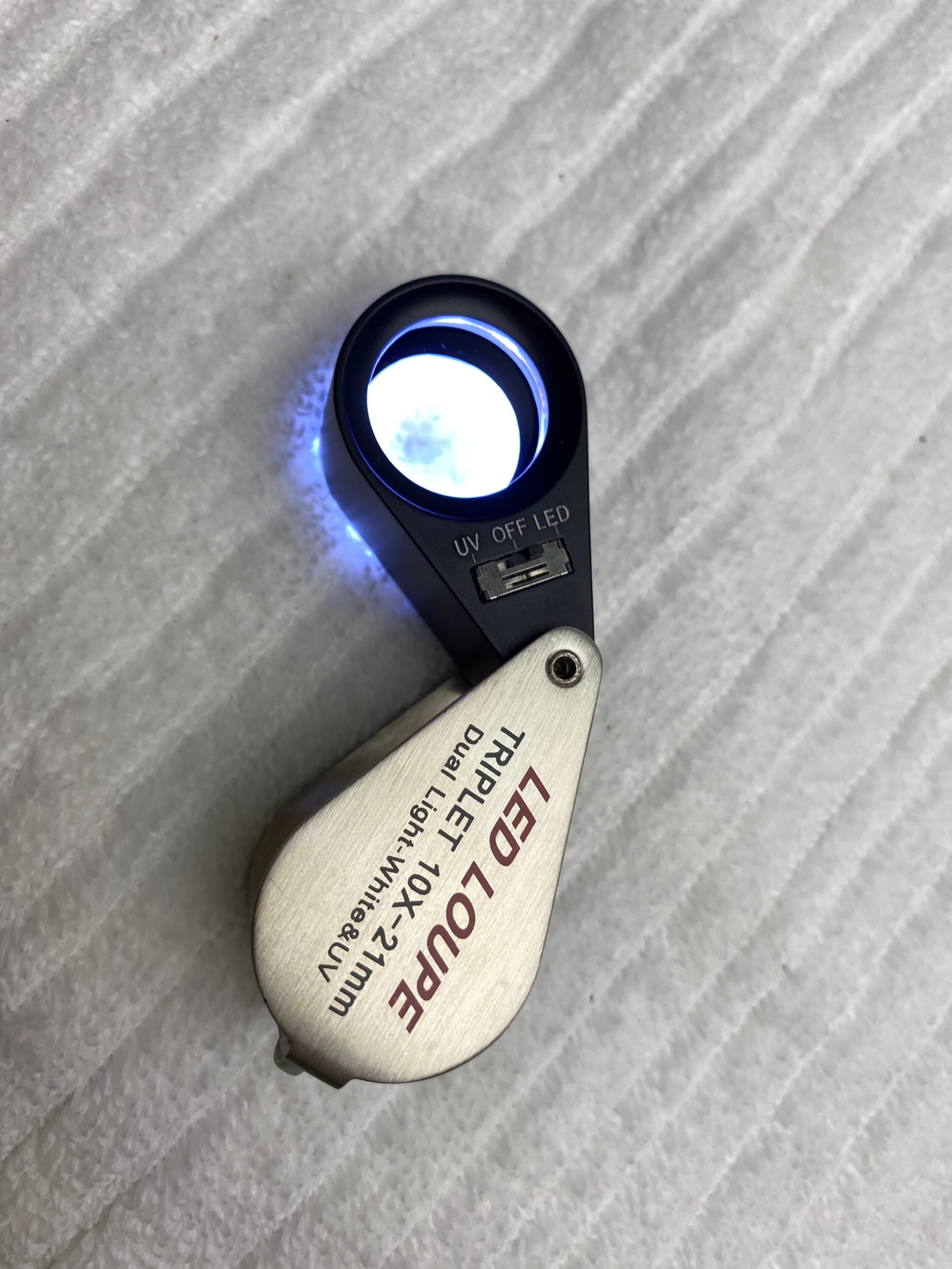 Jewelers Loop for jewelry with LED & UV light option. 10X Etsy