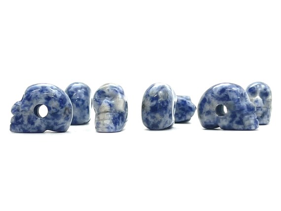 Skull Carved Stone Beads, Sku#M1216-10