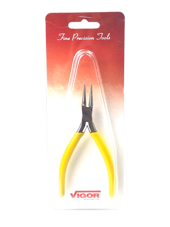 Round nose plier , yellow handle , SKU # 07076