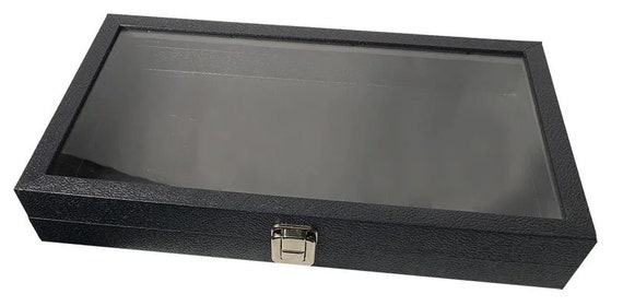 Glass Top Metal Clasps Lid Cases