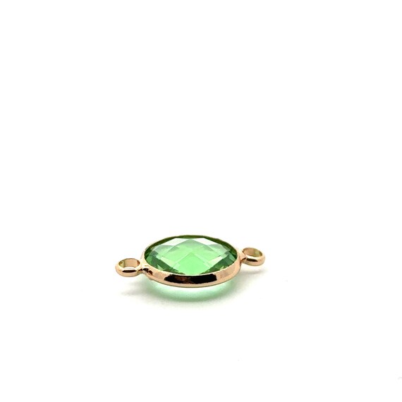 Lime green crystal charm M2148