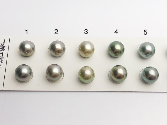 Tahitian Loose Pearls , Round AA, Multi Colored Matched Pairs, 9.5-10mm, #647