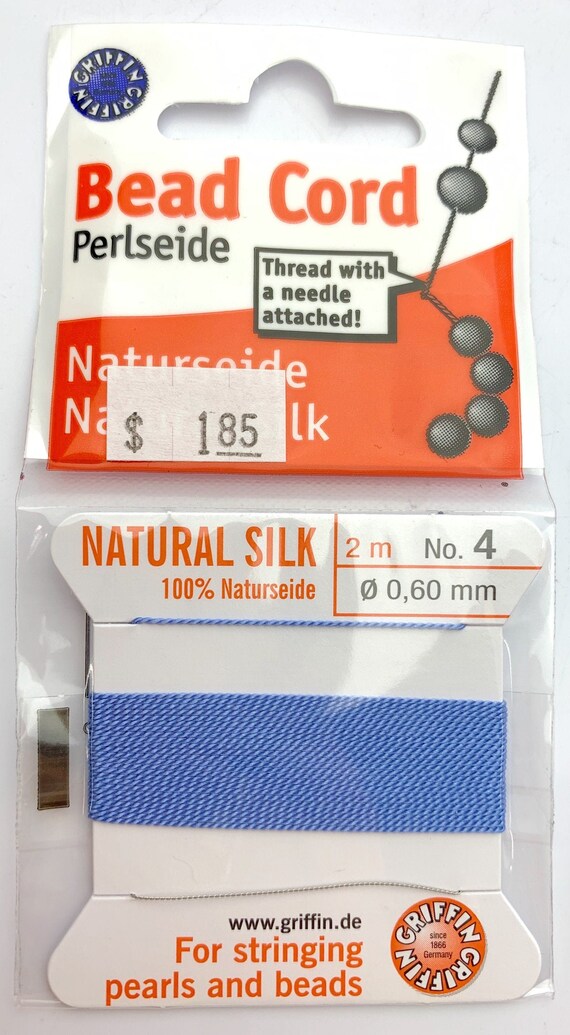 Blue Bead Cord - Perlseide