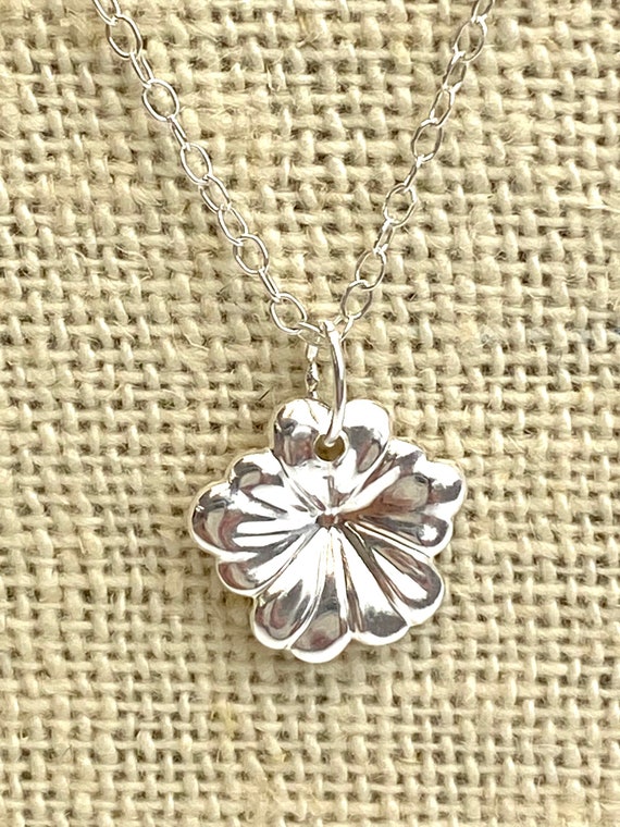 Sterling Silver Clover Flower Pendant , Sku#E81-C