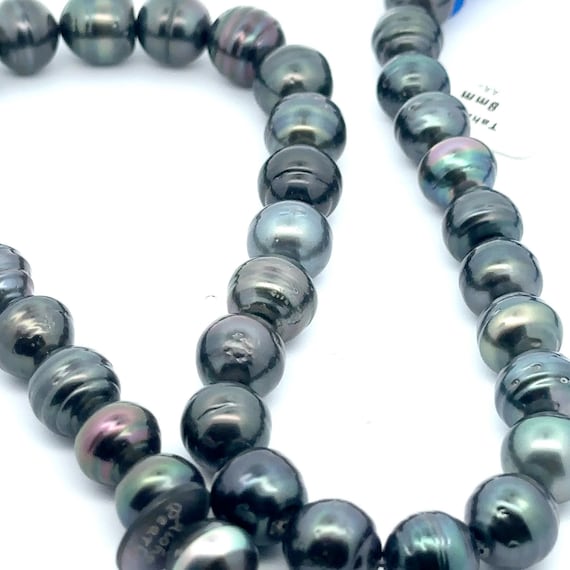 Tahitian pearl strand, 100% natural colors. SKU#TPB116