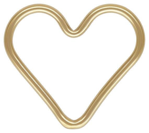 Heart Jump Ring .040x.590 (1x15.0mm) CL GP, 14k gold filled. Made in USA #40045441HTC