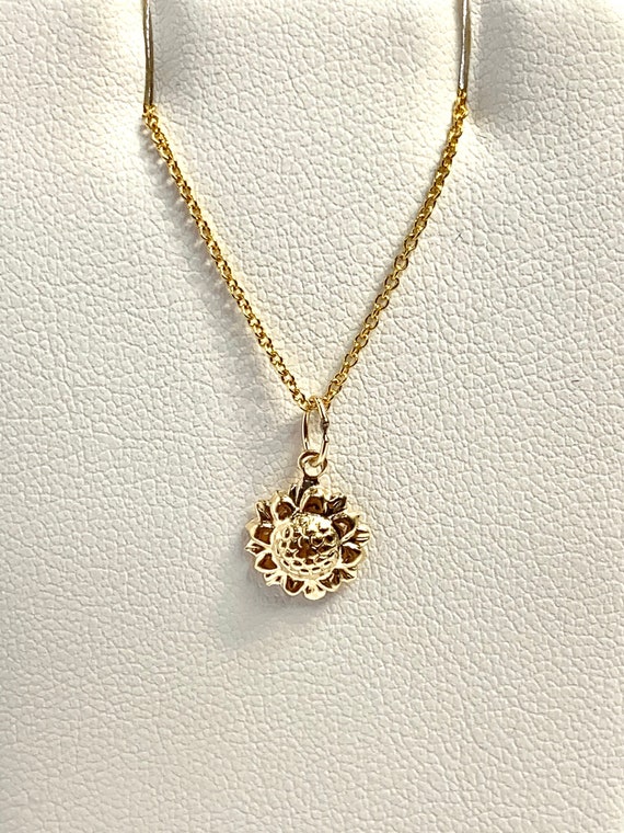 Sunflower Pendant 14k Gold 1795-C