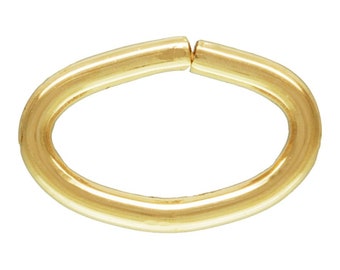 22ga Oval Jump Ring 0.64x3.5x3.5mm, 14k Gold Filled, Sterling Silver, #4004435OV