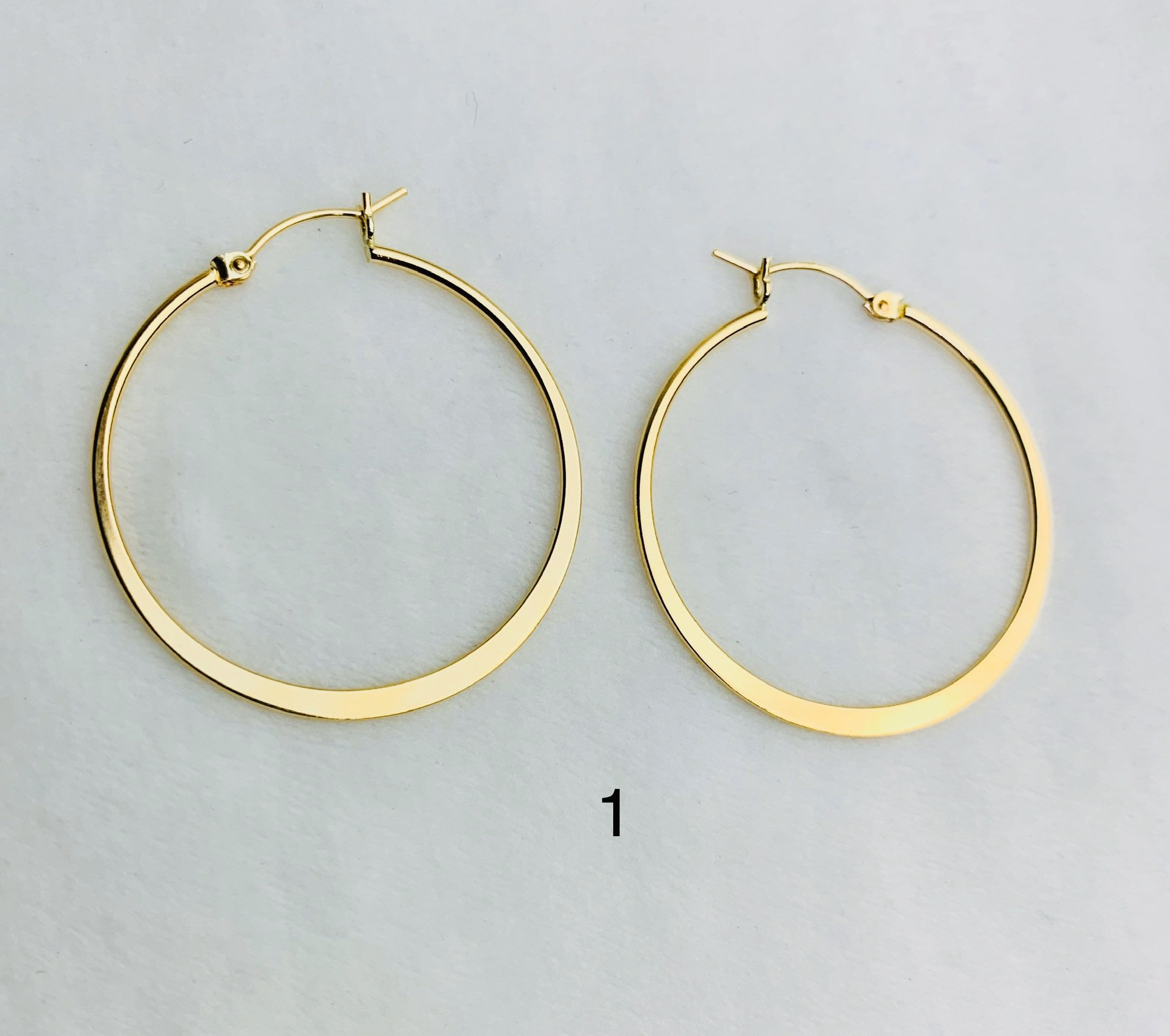 14k gold filled hoop earrings smooth texture